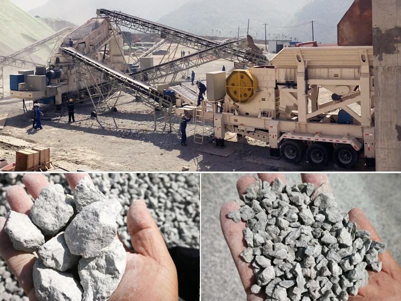 云南客戶移動破碎站現(xiàn)場